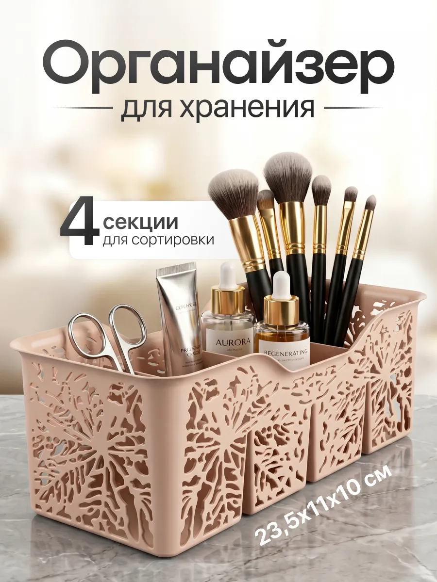 Органайзер корзинка для хранения косметики мелочей специй