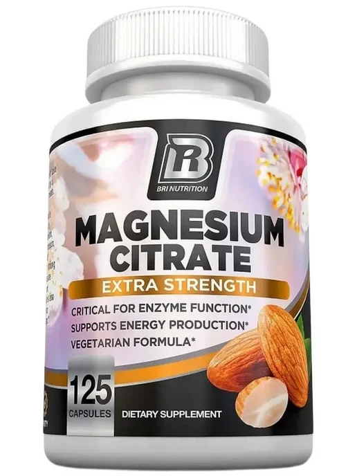 Bri nutrition Цитрат магния 400 мг 125 капсул, 170 мл, в упаковке 180 г, фото 5
