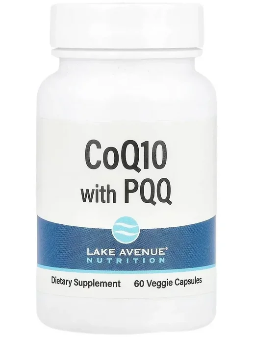Lake avenue nutrition Коэнзим Q10, убихинон класса USP, + PQQ 100 мг 60 капсул, 170 мл, фото 6