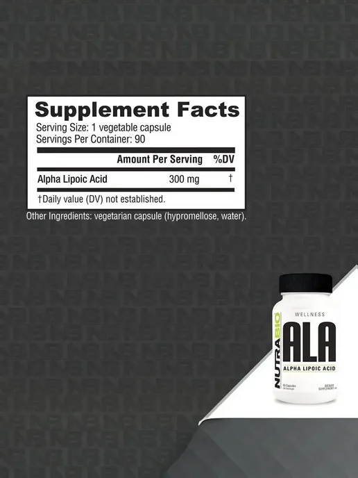 MRM Ресвератрол, 60 капсул, NutraBio Labs Альфа-липоевая кислота, фото 2