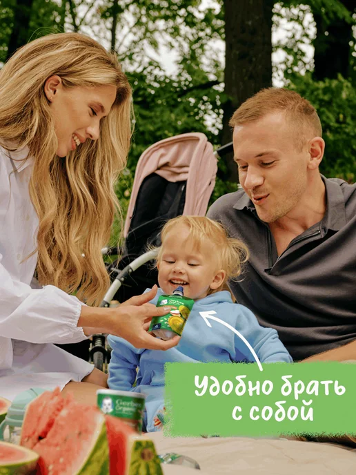 GERBER Пюре Яблоко манго с овсяной кашей, с 6 месяцев, 8х110г, 110 г, фото 7