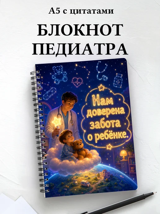 Блокнот педиатра с цитатами