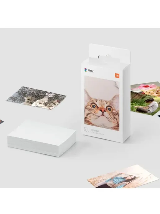 Xiaomi Фотопринтер Portable Photo Printer 1S+Фотобумага 50листов, серый, фото 5