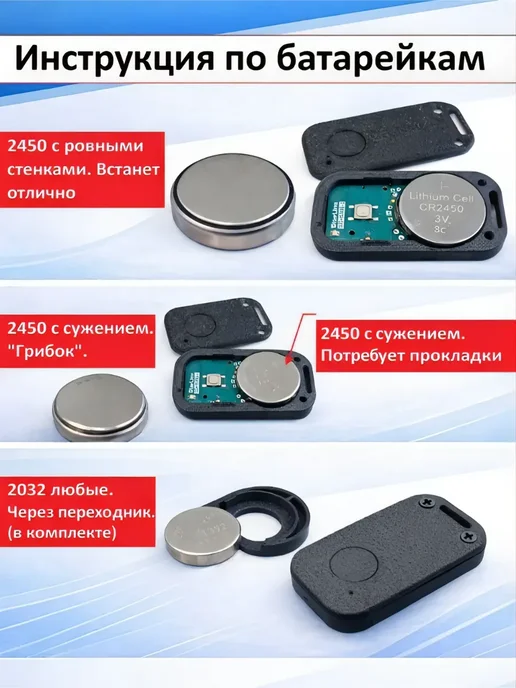 Корпус метки для сигнализации Старлайн (аналог)под батCR2450, белый, фото 5