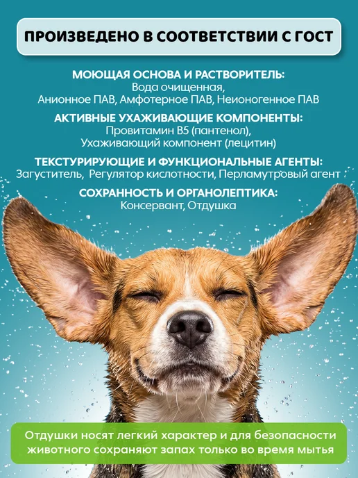 Господин Лапик Шампунь для собак универсальный базовый уход, 1 л, фото 3
