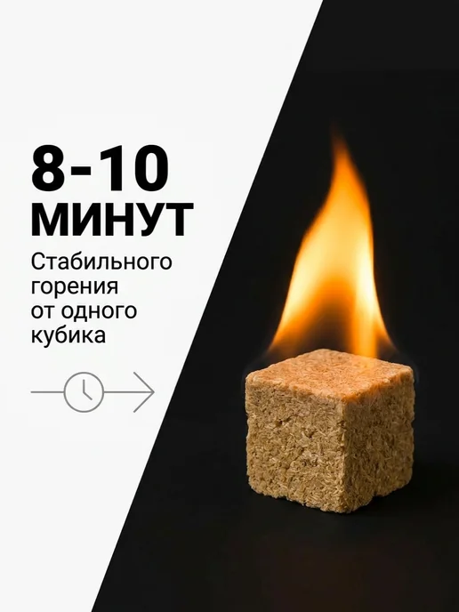 Брикеты для розжига 64 шт сухое горючее мангал печь камин, 64 шт, фото 3