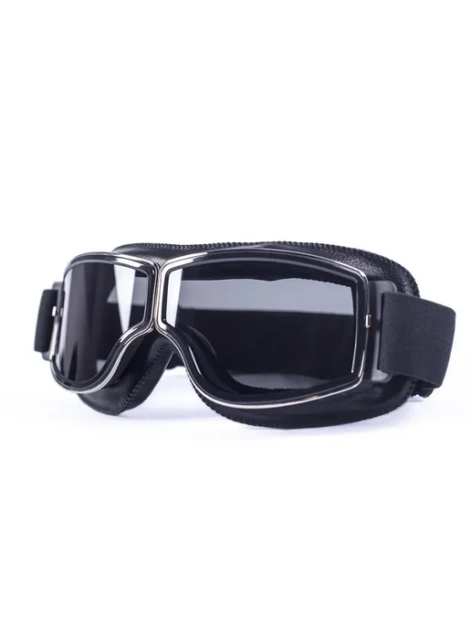 evomosa Мотоциклетные очки винтажные Smoke Lens, черный