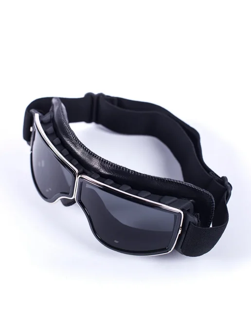 evomosa Мотоциклетные очки винтажные Smoke Lens, черный, фото 3