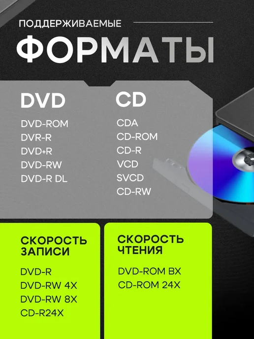 DVDLabs Внешний дисковод для ноутбука и компьютера, вариант, фото 3