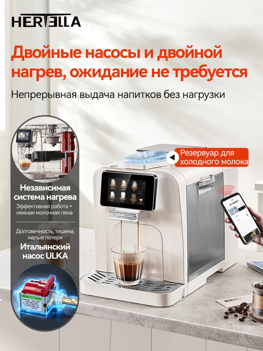 Кофемашина автоматическая зерновая с капучинатором A2