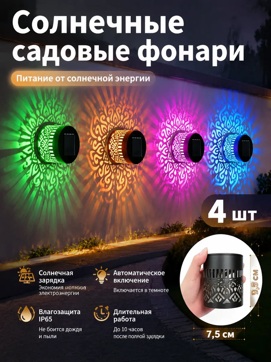 Солнечный светильник для сада и дачи настольный подвесной