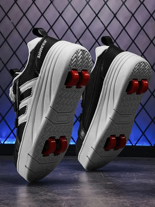 Heelys Роликовые кроссовки на 4 роликах, черный, фото 8