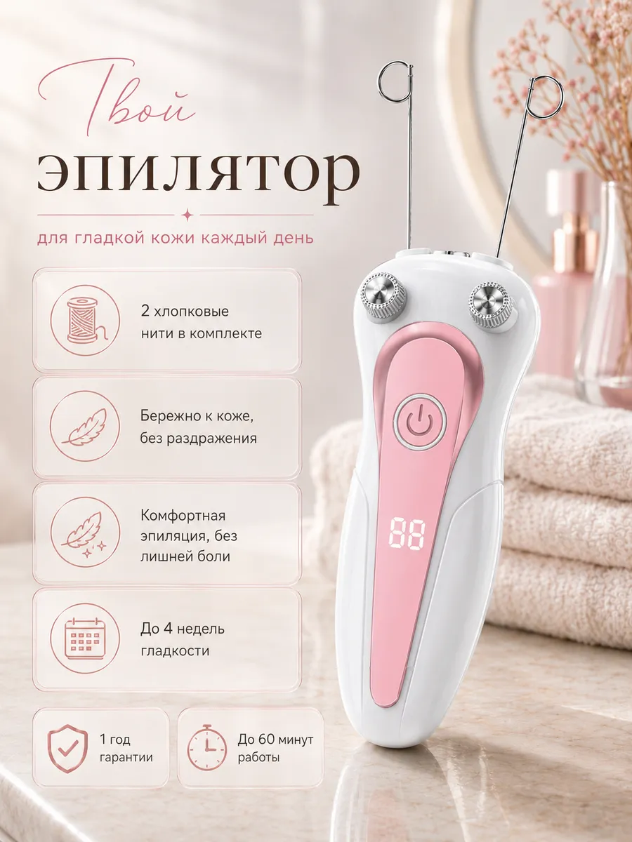 Эпилятор женский электрический депилятор нитевой