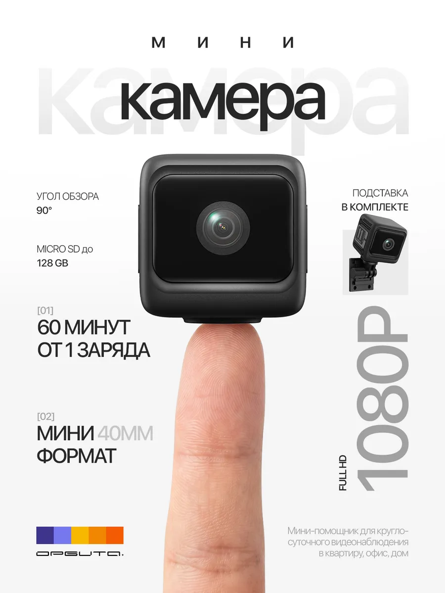 Беспроводная мини IP камера видеонаблюдения Wi-Fi