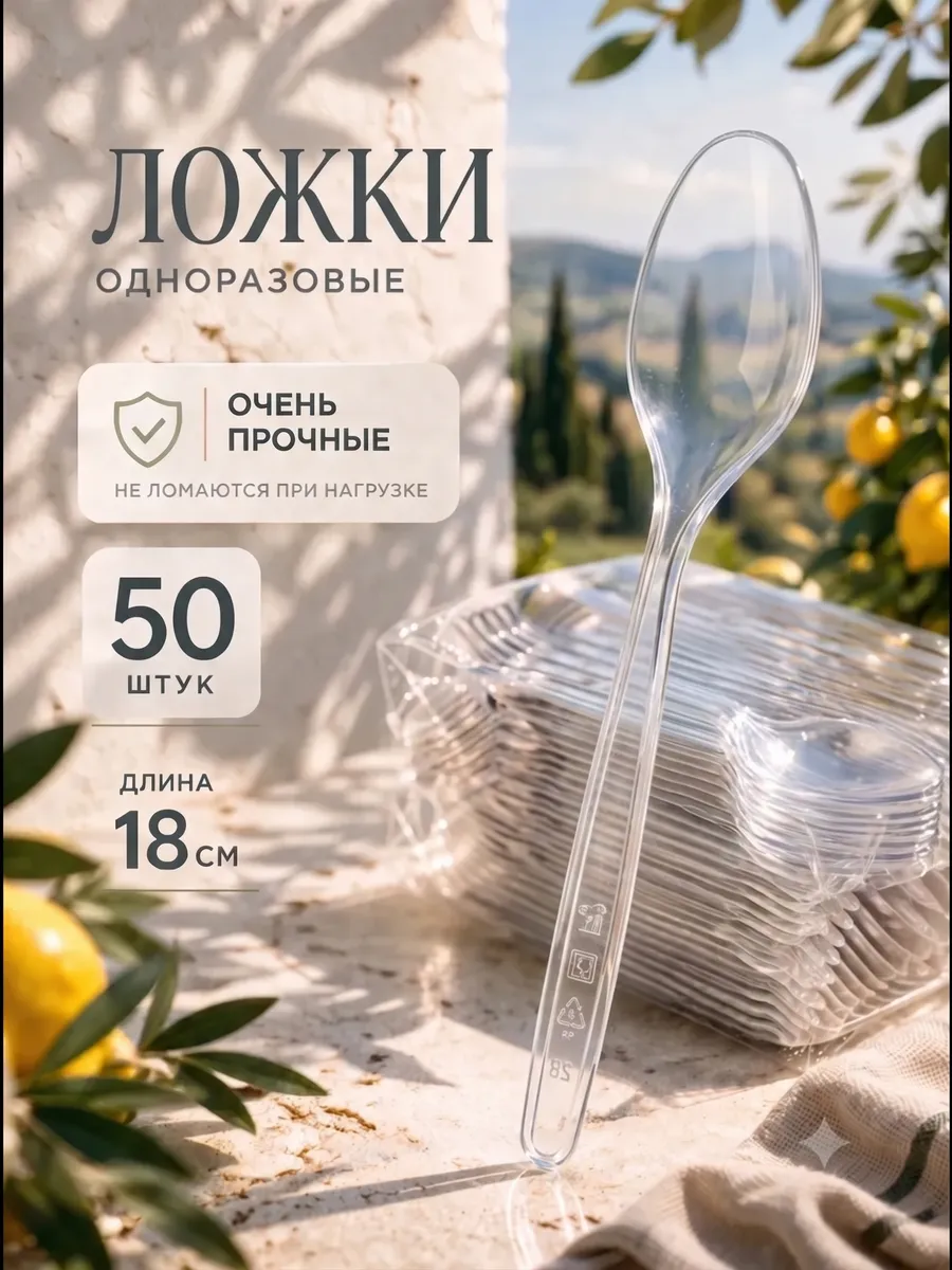 Ложки одноразовые пластиковые