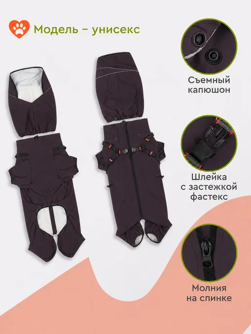 MiloPets Дождевик-комбинезон для собак средних пород, вариант, фото 5
