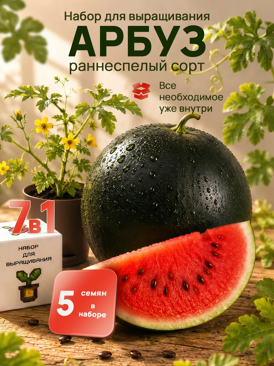 Набор для выращивания растений Арбуз мини семена
