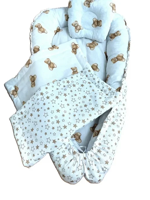 Dolly-kids Гнездышко-кокон для новорожденного двустороннее с подушечкой, вариант, фото 3