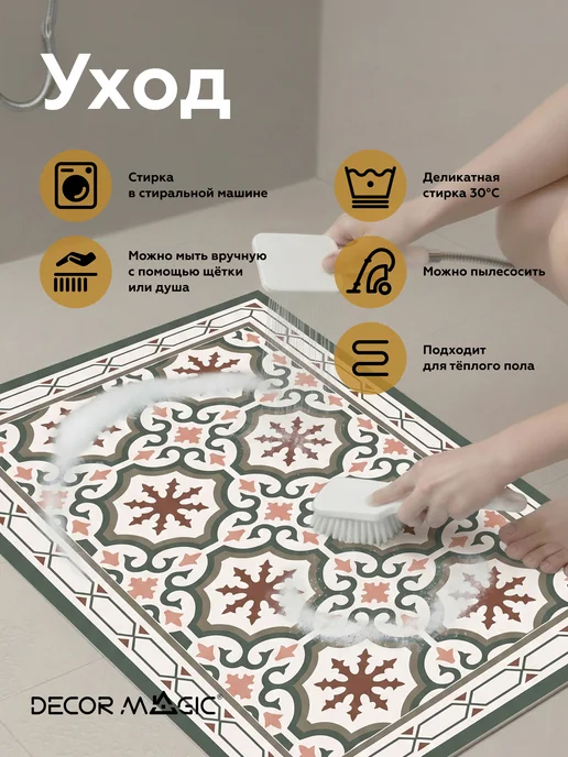 DECOR MAGIC Коврик для ванной RUBBER NATTE 50х80, 50x80, фото 8