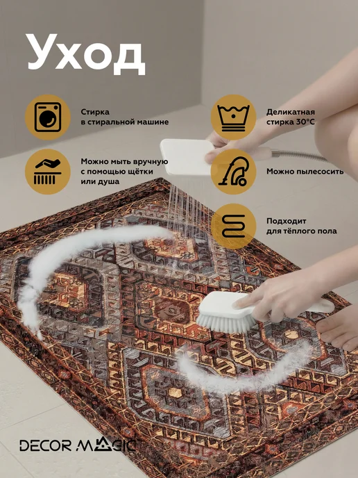DECOR MAGIC Коврик для ванной RUBBER PALMIRA 50х80, 50x80, фото 8