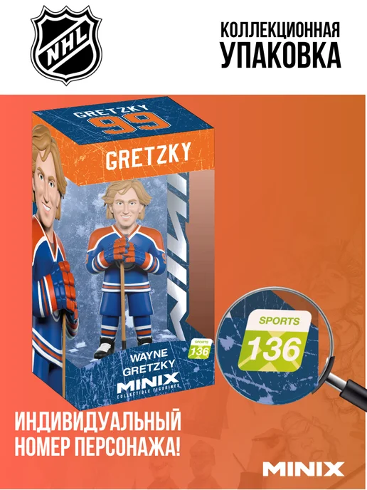 MINIX Фигурка Уэйн Гретцки - Wayne Gretzki 12 см, МИНИКС, синий, фото 3