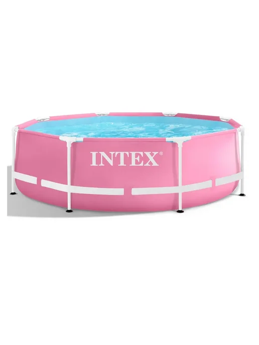 Intex Бассейн каркасный Интекс Pink Metal Frame 28290, розовый, фото 4
