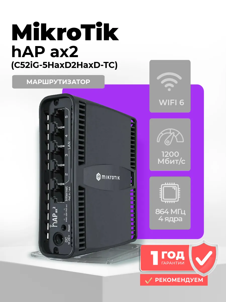 Маршрутизатор Mikrotik hAP ax2