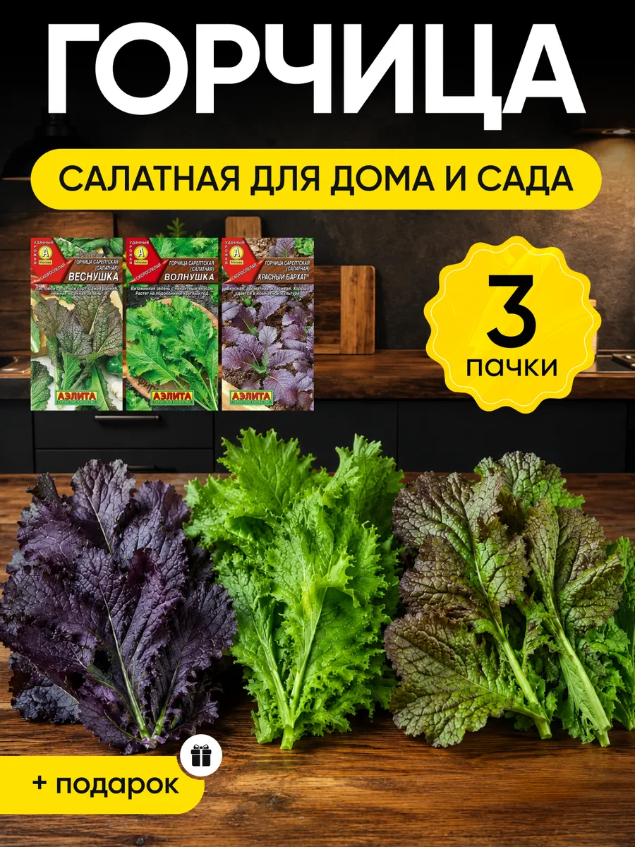 Семена горчицы листовой салатной для посадки