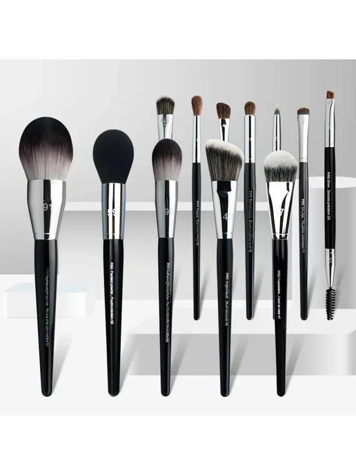 Набор кистей для макияжа S-P, 11pcs, 10 шт, 10 шт, фото 2