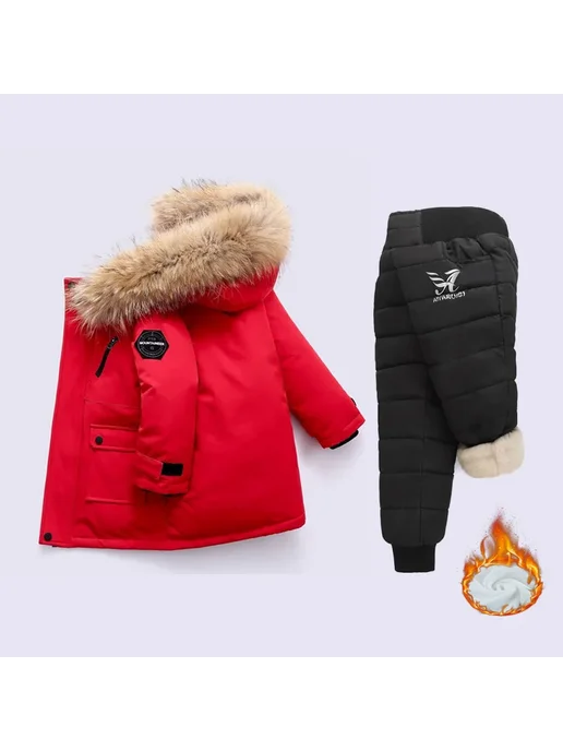 XJYIYUANLC Зимние Пуховые комплекты-30 °, утепленная женская куртка с к, черный, фото 2