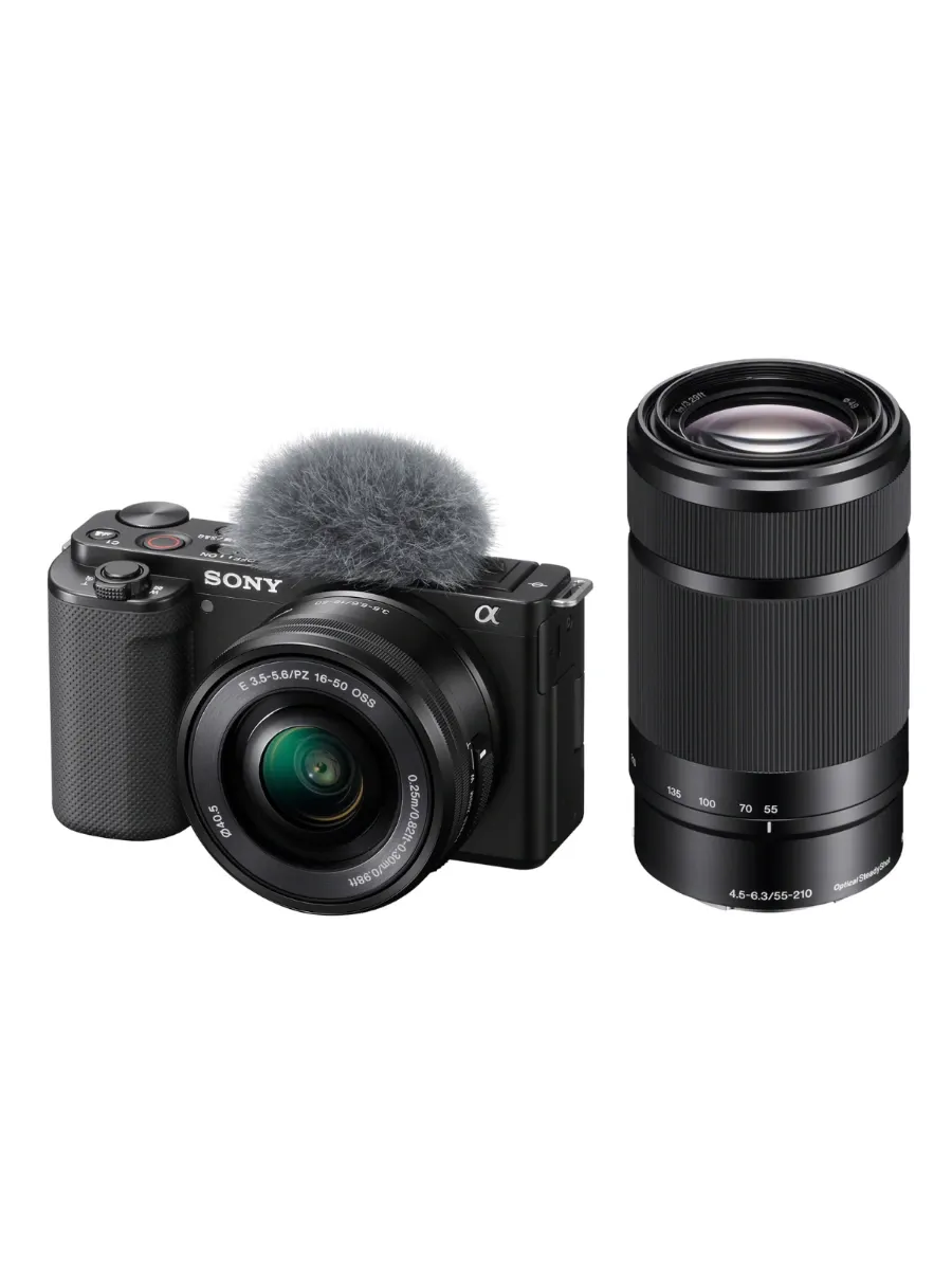 SONY Фотоаппарат ZV-E10 Kit 16-50mm + 55-210mm OSS