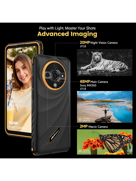 Смартфон Ulefone Armor X31 128 ГБ, черный, фото 4