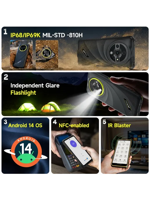 Смартфон Ulefone Armor X31 128 ГБ, черный, фото 5