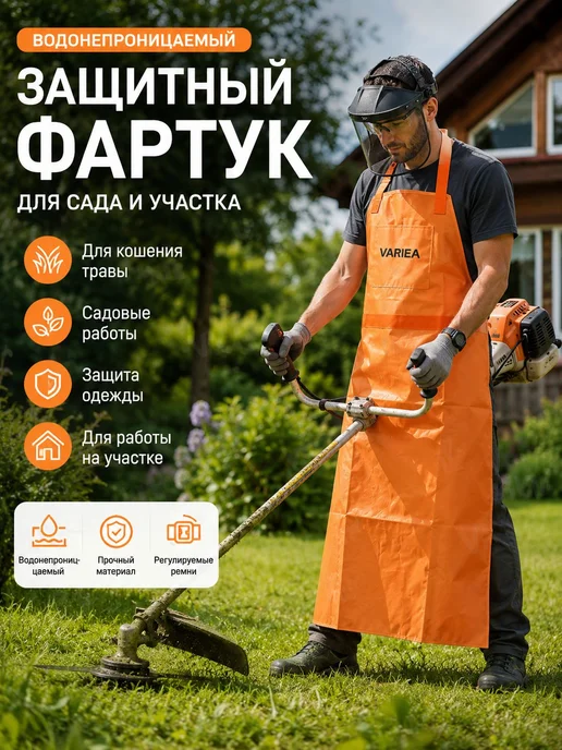 Садовый фартук, оранжевый, фото 2
