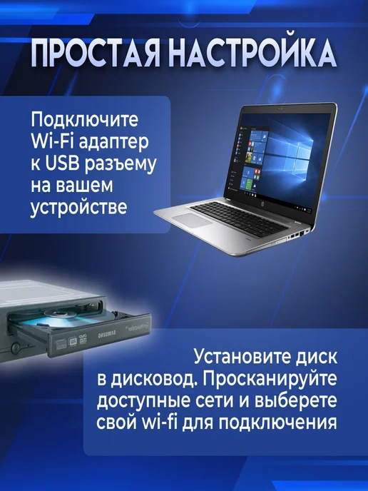 USB Wi-Fi адаптер 2.4 5 ГГц, 600 Мбит с, вариант, фото 3