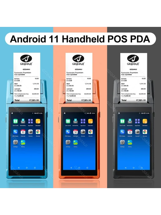 GZQIANJI Терминал POS Android с принтером 58 мм США ВСТАВКА, вариант, фото 2