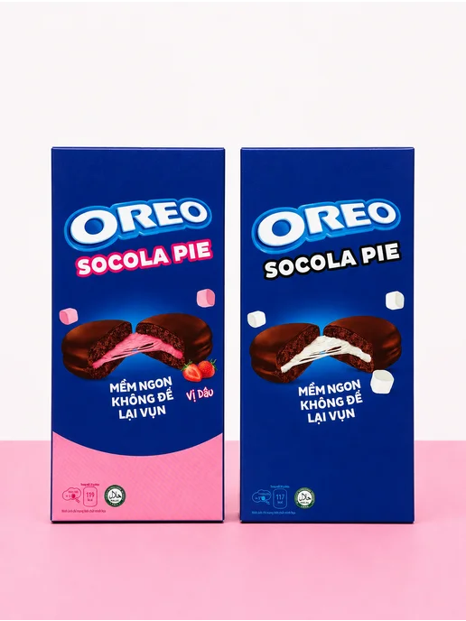 Oreo Socola Pie Strawberry Marshmallow, Орео бисквит, 6 шт, фото 2