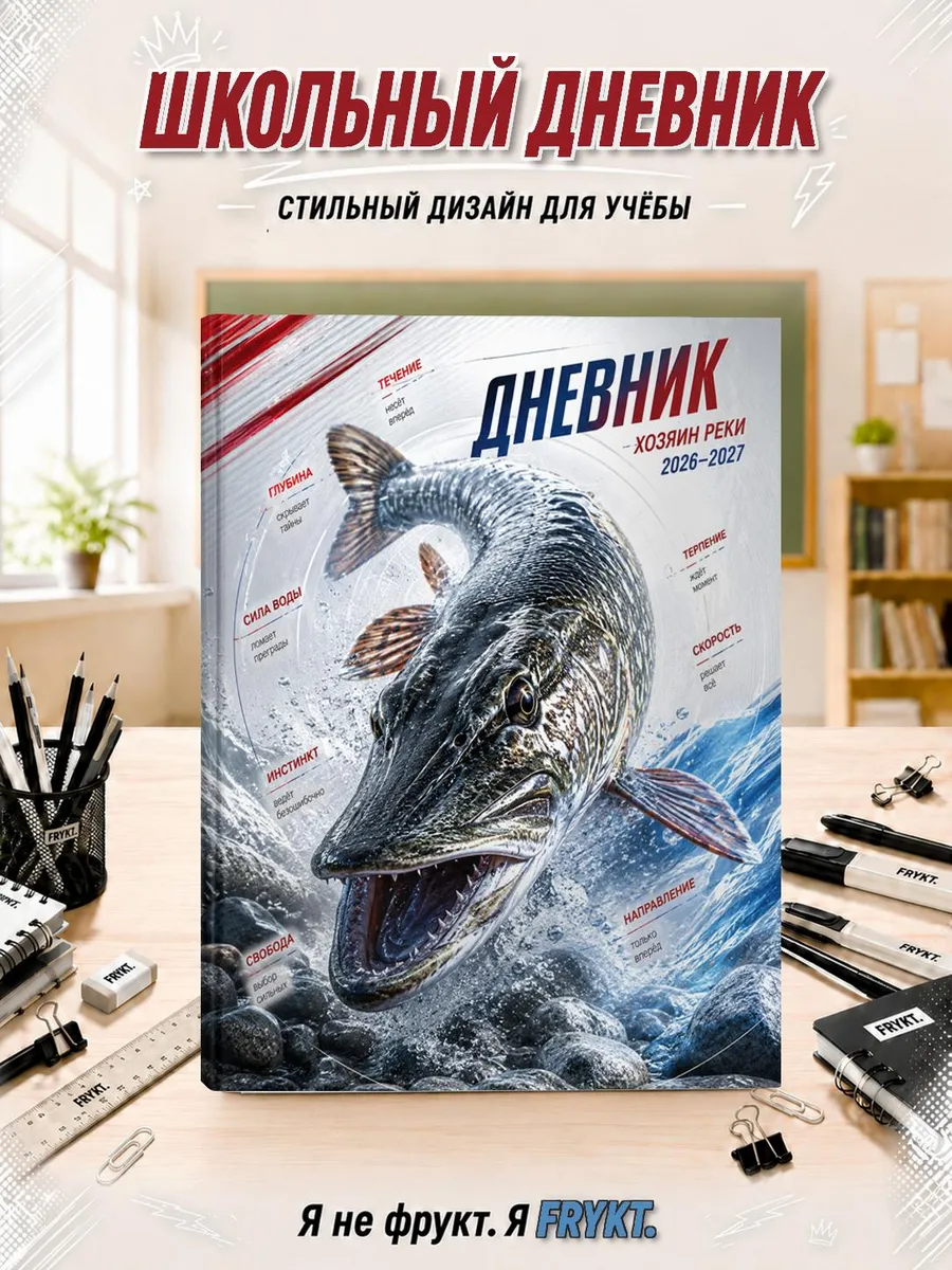 Школьный дневник 1-11 класс Рыбы в реке