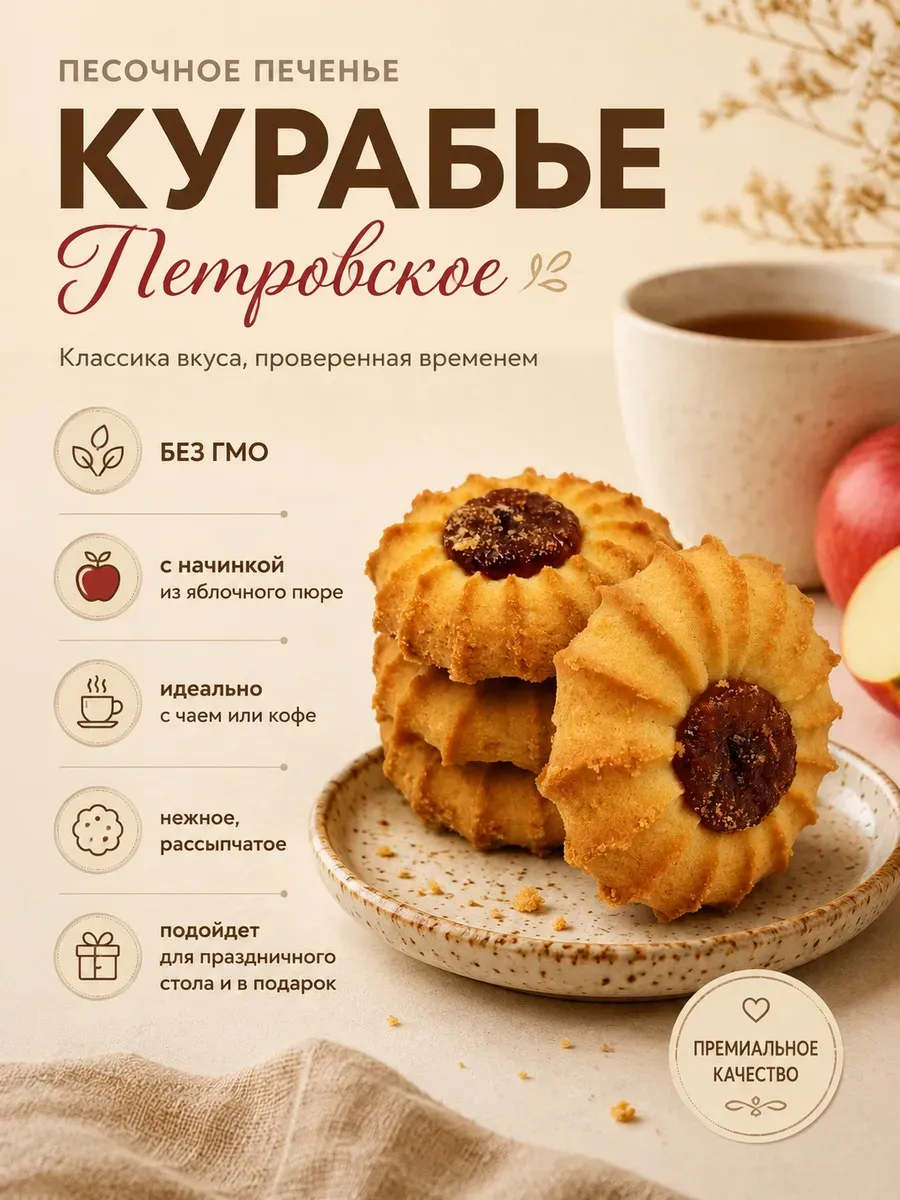 Печенье "Курабье Петровское",800гр