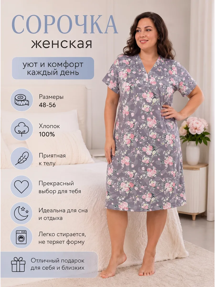 Сорочка ночная женская