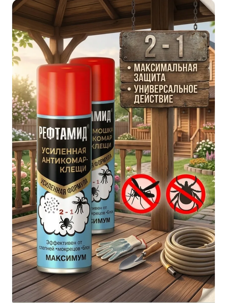 Репелленты от клещей спрей от комаров 3штук