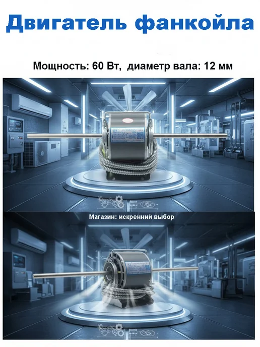 Электродвигатель YSK60W для фанкойлов и центральных мотор с, вариант, фото 2