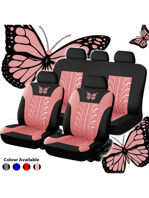 Чехлы салона Butterfly для авто, защита сидений, 5 шт, розов, 5 шт, фото 2