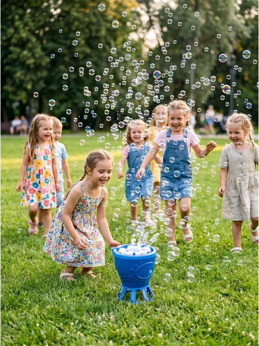 Генератор мыльных пузырей, синий, фото 4