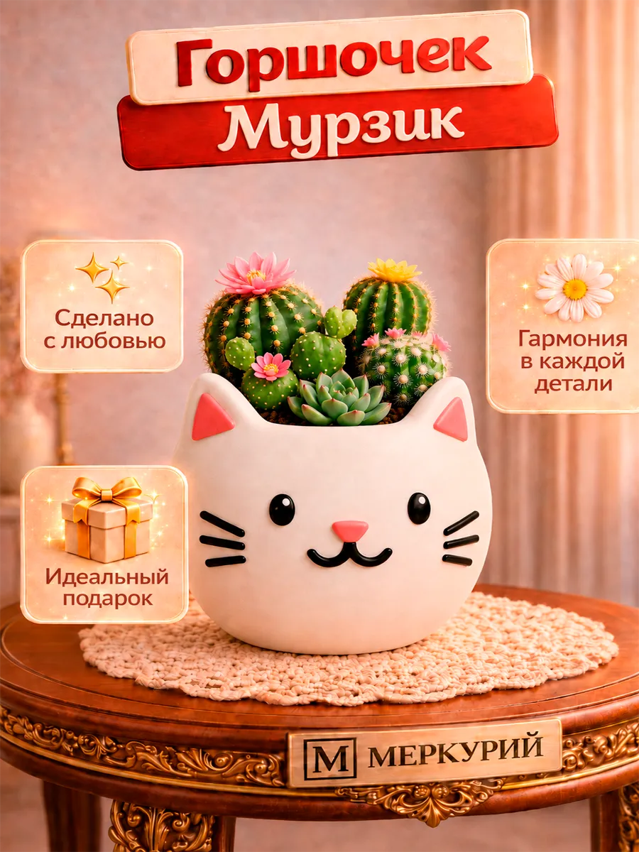 Горшок для цветов кактусов алое и суккулентов