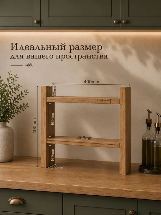 DIAL STORE Полка настольная деревянная дуб вотан, вариант, фото 2