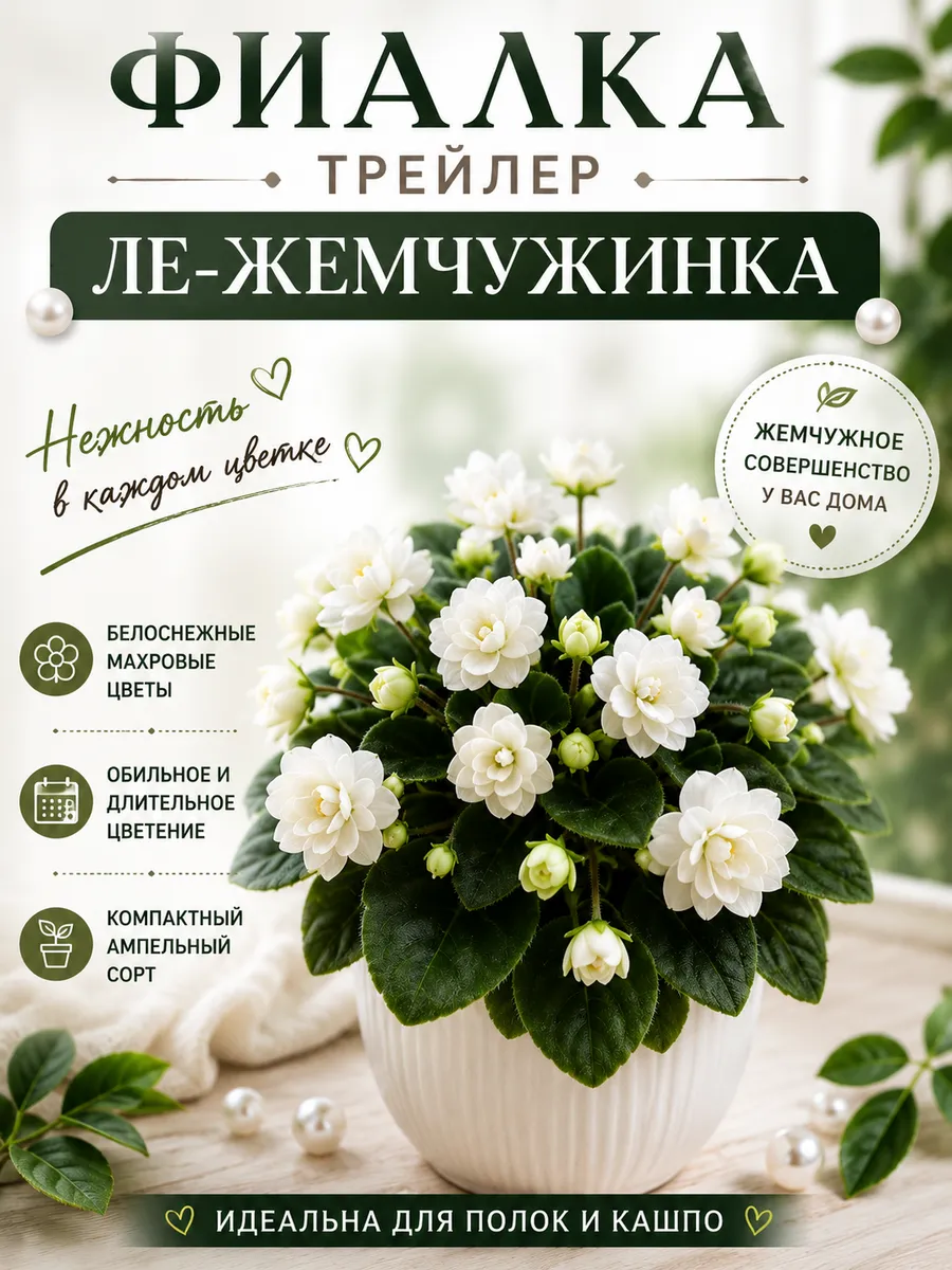 Фиалка трейлер ЛЕ-Жемчужинка, детка