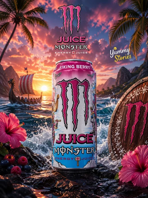 Энергетик Монстр Viking Berry 1шт х 0.5л, 1 шт, 0,5 л, фото 2