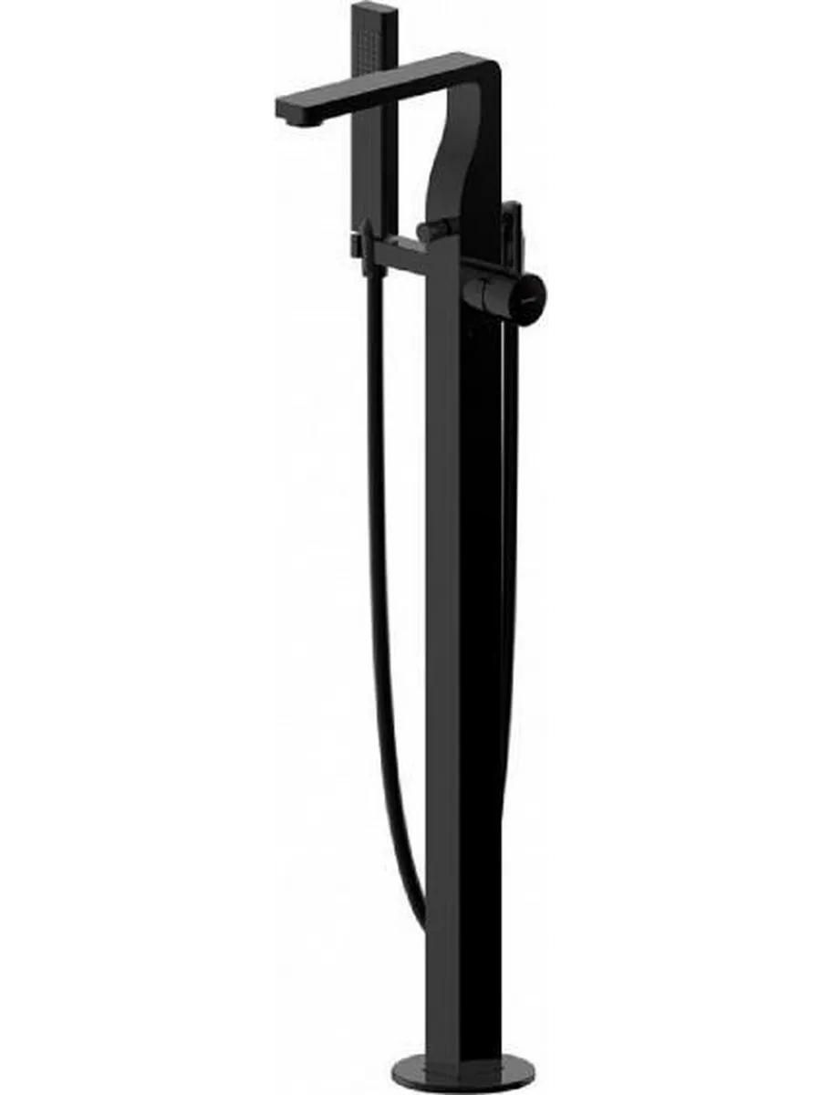 Bravat F66061K-B3-ENG Смеситель напольный для ванны Bravat Arc черный — купить в Алматы