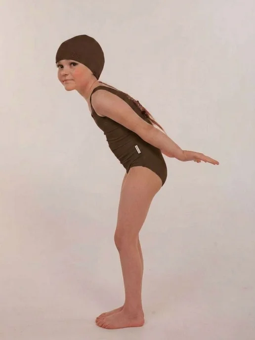 LikeSport Шапка для бассейна детская для плавания, коричневый, фото 4